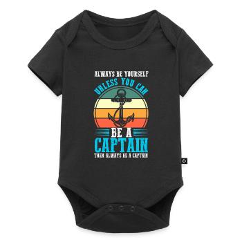 Captain Boat Captains Cadeau - Body à manches courtes Premium Bébé - noir - Devant