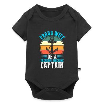 Captain Boat Captains Gift - Baby Premium short-sleeve bodysuit - black - Front