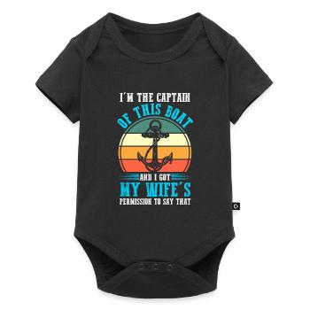 Captain Boat Captains Cadeau - Body à manches courtes Premium Bébé - noir - Devant