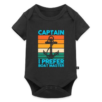 Captain Boat Captains Cadeau - Body à manches courtes Premium Bébé - noir - Devant