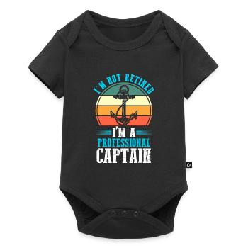 Captain Boat Captains Gift - Baby Premium short-sleeve bodysuit - black - Front
