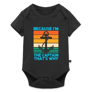 Captain Boat Captains Cadeau - Body à manches courtes Premium Bébé - noir - Devant