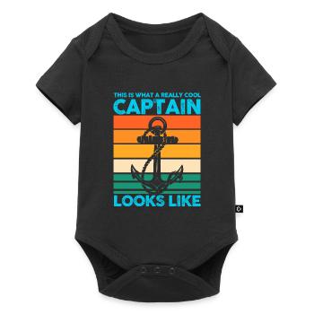 Captain Boat Captains Cadeau - Body à manches courtes Premium Bébé - noir - Devant