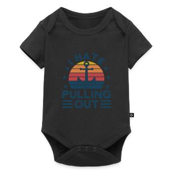 Kapitän Kapitäne Bootfahren Geschenk - Baby Premium Kurzarmbody - Schwarz - Vorne