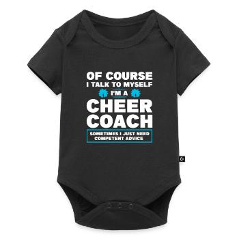 coach cheer sport cheer coach gift - Baby Premium short-sleeve bodysuit - black - Front