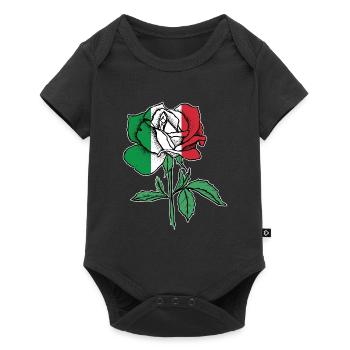 Drapeau Rose Mexicain Drapeau Cadeau - Body à manches courtes Premium Bébé - noir - Devant