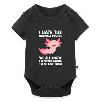 Axolotel Axolotl Lover Axolotls Cadeau - Body à manches courtes Premium Bébé - noir - Devant