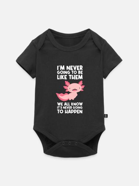 Axolotel Axolotl-Liebhaber Axolotls Geschenk - Baby Premium Kurzarmbody - Schwarz