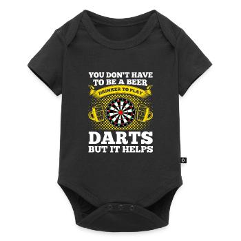 Darts Game Darts Player Gift - Baby Premium short-sleeve bodysuit - black - Front