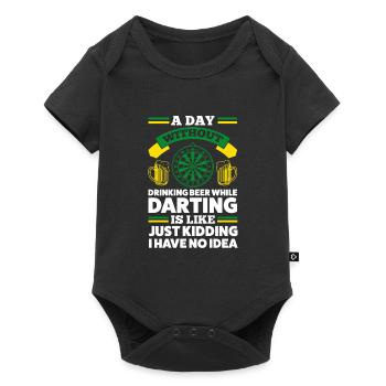 Darts Game Darts Player Gift - Baby Premium short-sleeve bodysuit - black - Front