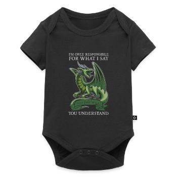 Dragon Dragon Mythical Creature Gift - Baby Premium short-sleeve bodysuit - black - Front