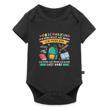 Vorschule Anfang Vorschulkind Geschenk - Baby Premium Kurzarmbody - Schwarz - Vorne