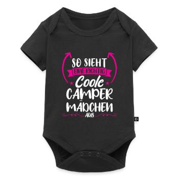 Campen camper Wanderung Geschenk - Baby Premium Kurzarmbody - Schwarz - Vorne