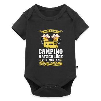 Campen camper Wanderung Geschenk - Baby Premium Kurzarmbody - Schwarz - Vorne