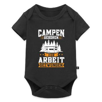 Campen camper Wanderung Geschenk - Baby Premium Kurzarmbody - Schwarz - Vorne