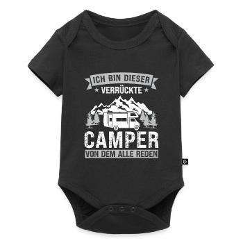 Campen camper Wanderung Geschenk - Baby Premium Kurzarmbody - Schwarz - Vorne