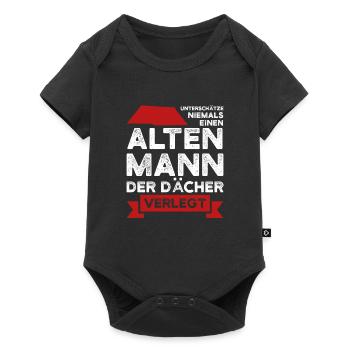 Dachdecker Beruf Dachdecken Geschenk - Baby Premium Kurzarmbody - Schwarz - Vorne