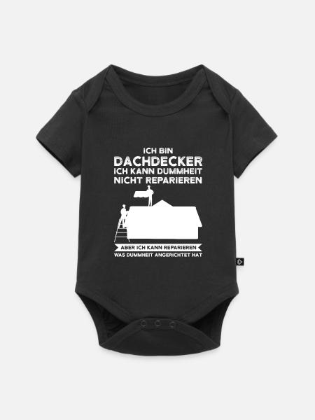 Dachdecker Beruf Dachdeckerei Geschenk - Baby Premium Kurzarmbody - Schwarz