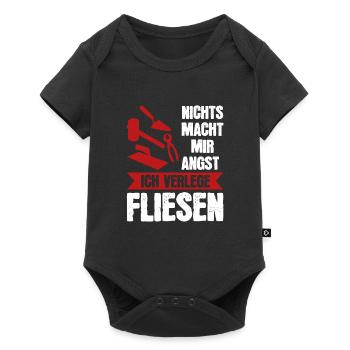 Fliesenleger Beruf Plattenleger Geschenk - Baby Premium Kurzarmbody - Schwarz - Vorne