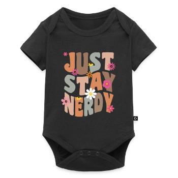 Just Stay Nerdy - Baby Premium short-sleeve bodysuit - black - Front