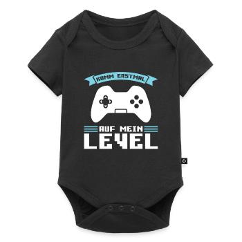 Gaming Zocken Gamer Geschenk - Baby Premium Kurzarmbody - Schwarz - Vorne