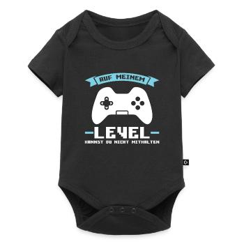 Gaming Zocken Gamer Geschenk - Baby Premium Kurzarmbody - Schwarz - Vorne