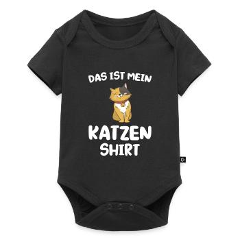 Katze Tier Katzen Geschenk - Baby Premium Kurzarmbody - Schwarz - Vorne