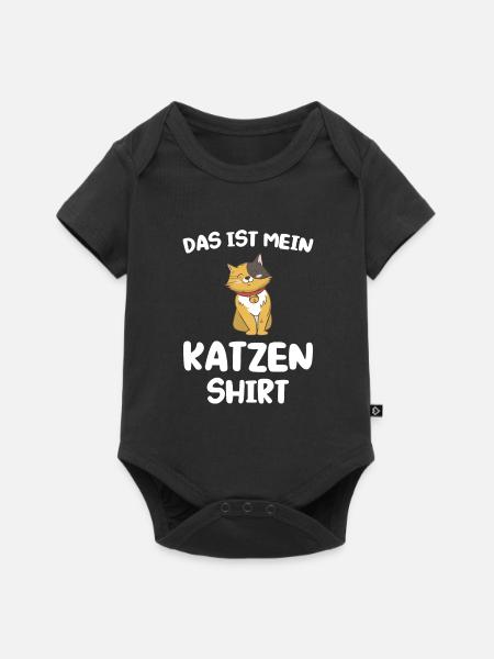 Katze Tier Katzen Geschenk - Baby Premium Kurzarmbody - Schwarz