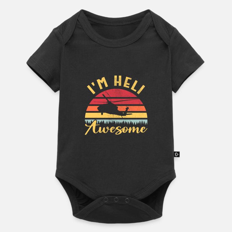 Hubschrauberpilot Luftfahrt I'm Heli Awesome - Baby Premium Kurzarmbody - Schwarz