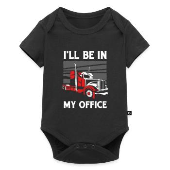 Camions Trucker Cadeau - Body à manches courtes Premium Bébé - noir - Devant