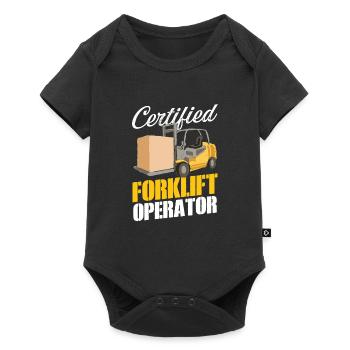 Certified Forklift Operator Forklift Driver - Baby Premium short-sleeve bodysuit - black - Front