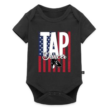 Tap Dancing USA Flag - Baby Premium short-sleeve bodysuit - black - Front