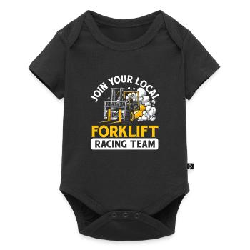 Forklift Racing Team Forklift Driver Gift - Baby Premium short-sleeve bodysuit - black - Front