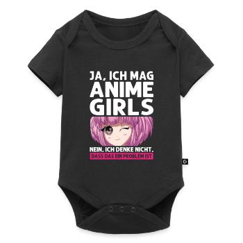 Otaku Japan Anime Merch Anime Merch Geschenk - Baby Premium Kurzarmbody - Schwarz - Vorne