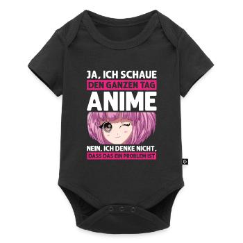 Otaku Japan Anime Merch Anime Merch Geschenk - Baby Premium Kurzarmbody - Schwarz - Vorne