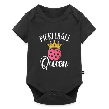 Pickleball Queen Pickleball - Baby Premium short-sleeve bodysuit - black - Front
