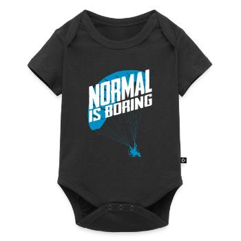 Parapente motorisé Normal est ennuyeux - Body à manches courtes Premium Bébé - noir - Devant