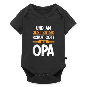 Opas Opa Opas Geschenk - Baby Premium Kurzarmbody - Schwarz - Vorne