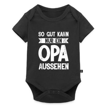 Opas Opa Opas Geschenk - Baby Premium Kurzarmbody - Schwarz - Vorne