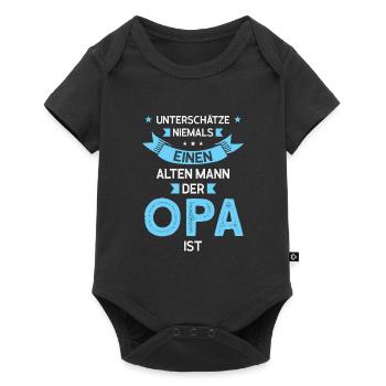 Opas Opa Opas Geschenk - Baby Premium Kurzarmbody - Schwarz - Vorne