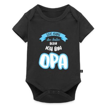 Opas Opa Opas Geschenk - Baby Premium Kurzarmbody - Schwarz - Vorne