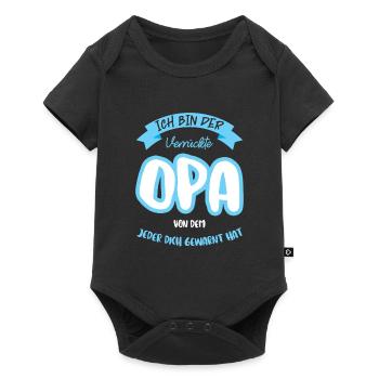 Opas Opa Opas Geschenk - Baby Premium Kurzarmbody - Schwarz - Vorne