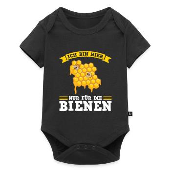 Imker Bienen Imkern Geschenk - Baby Premium Kurzarmbody - Schwarz - Vorne