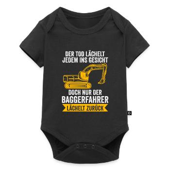Baggerfahrer Job Baggerführer Geschenk - Baby Premium Kurzarmbody - Schwarz - Vorne