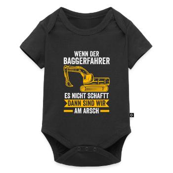 Baggerfahrer Job Bagger Geschenk - Baby Premium Kurzarmbody - Schwarz - Vorne
