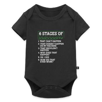 Programmieren Informatiker Coder - Baby Premium Kurzarmbody - Schwarz - Vorne
