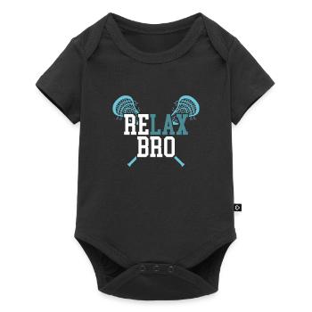 Relax Bro Lacrosse Player Lax Stick Chilling Game - Baby Premium short-sleeve bodysuit - black - Front