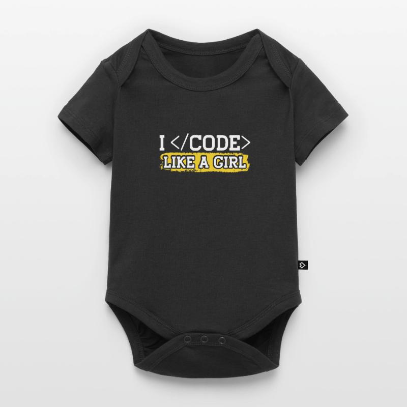 Coding Like A Girl Programming Programmer Coder Baby Premium short-sleeve bodysuit