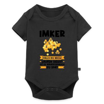 Imker Bienen Imkern Geschenk - Baby Premium Kurzarmbody - Schwarz - Vorne