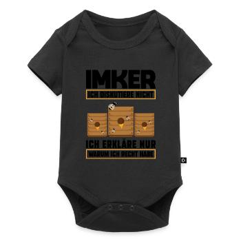 Imker Bienen Imkern Geschenk - Baby Premium Kurzarmbody - Schwarz - Vorne